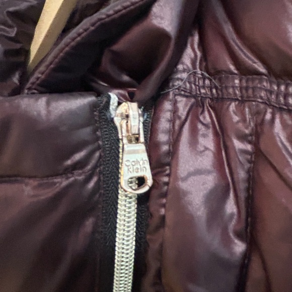 Calvin Klein Burgundy and Black Quilted Vest - Picture 6 of 8